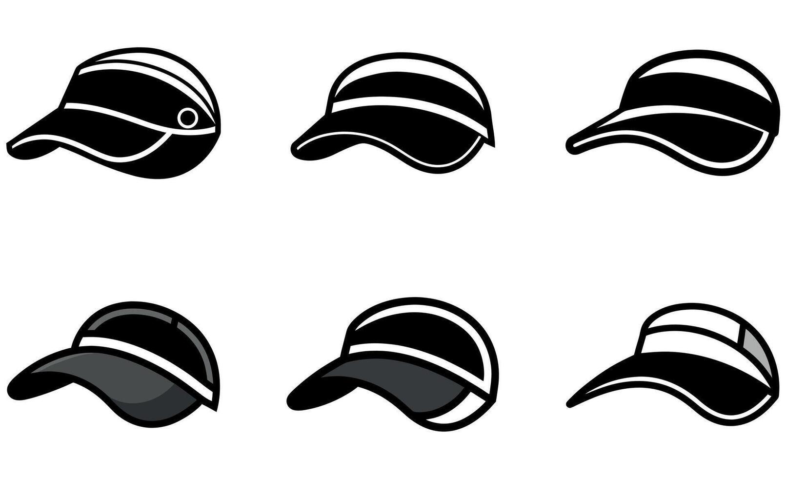 Black and White Caps Collection design vector