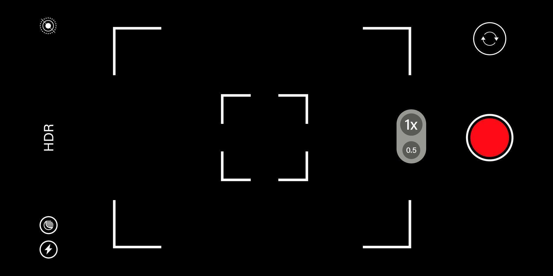 Device phone camera screen vector