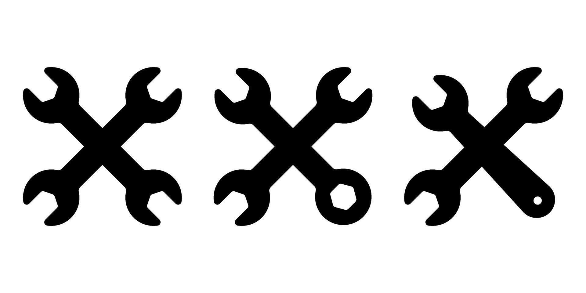 Wrench icon symbol set vector