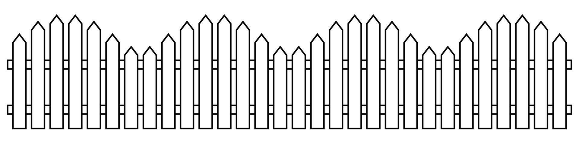 Fence silhouette background line style vector