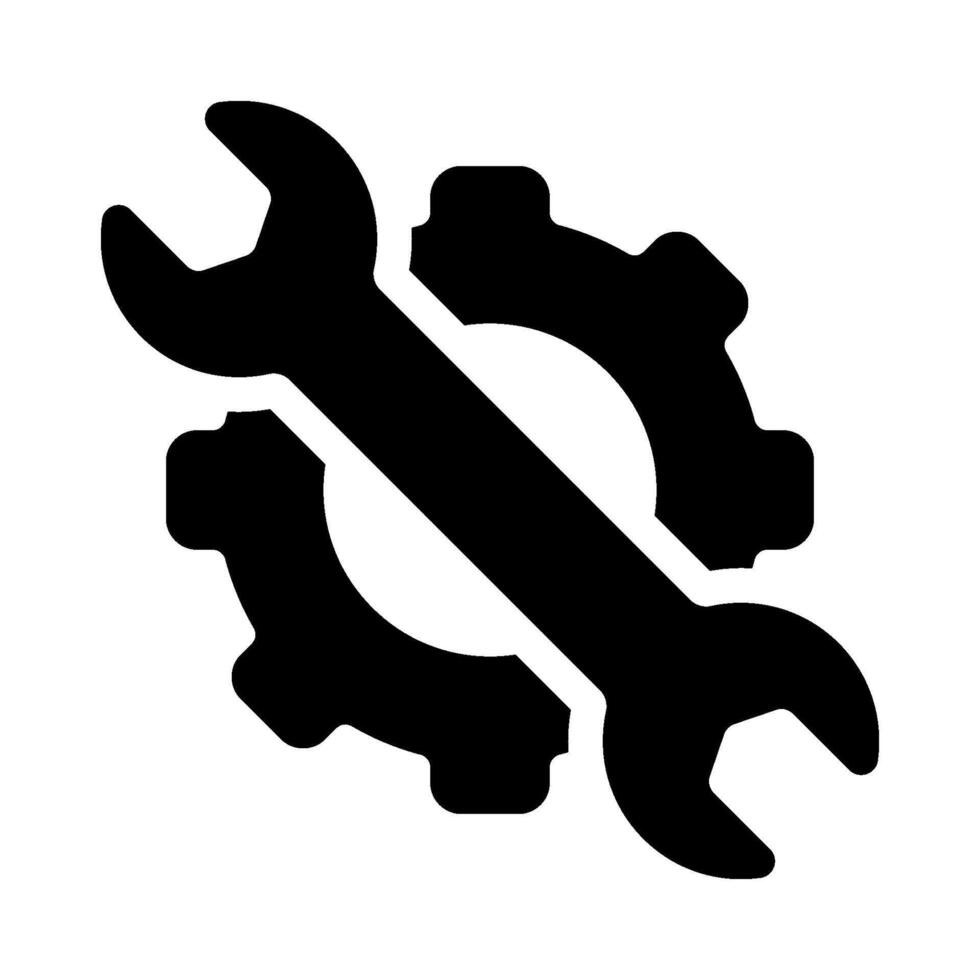 Wrench icon symbol simple vector