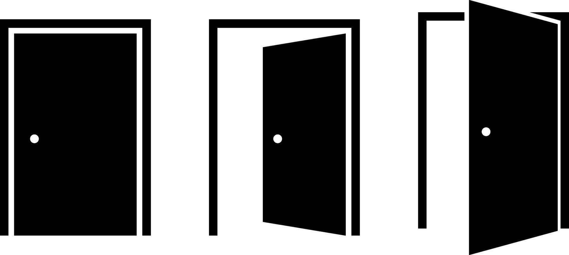 Door icon symbol set vector