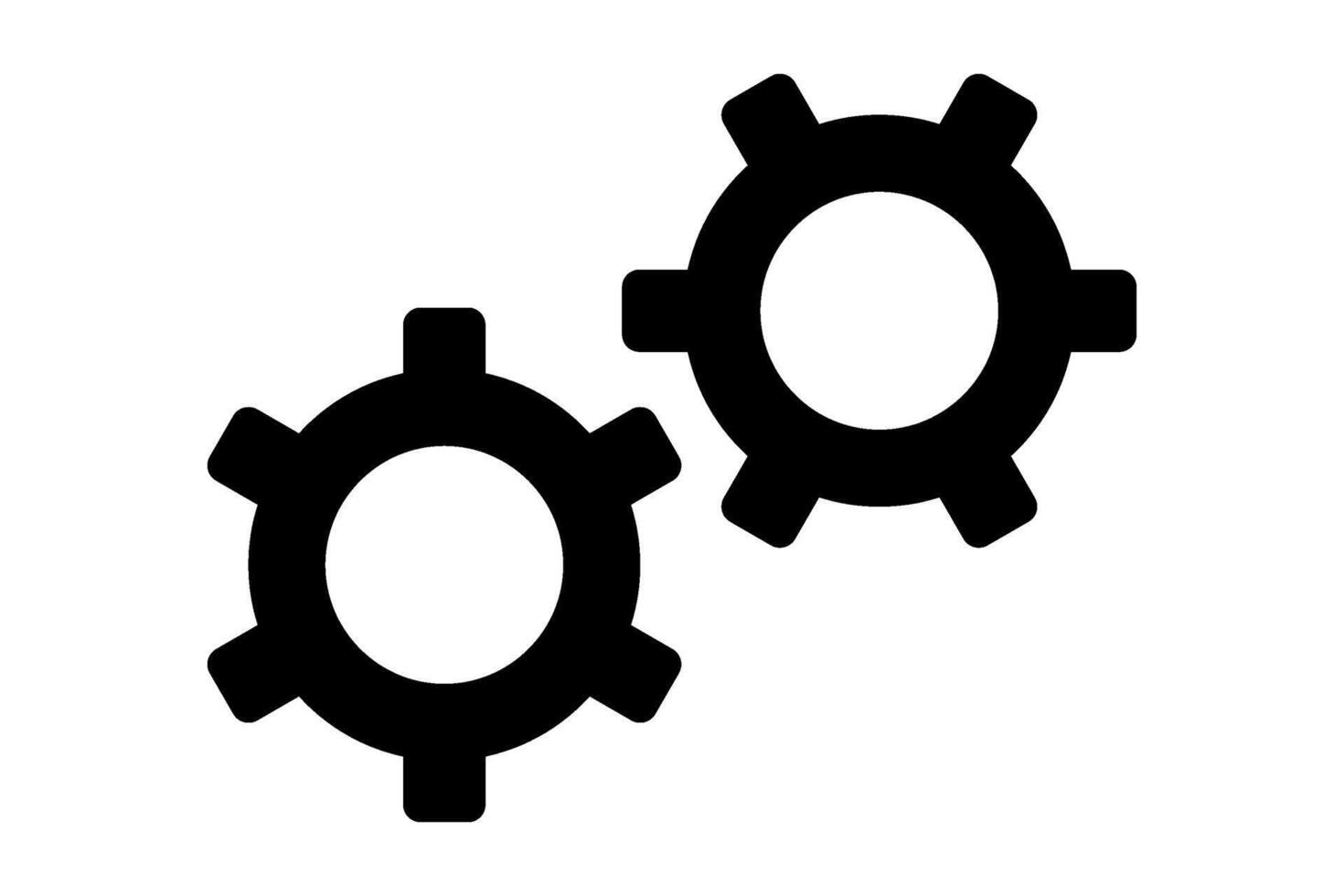 Gears icon symbol silhouette vector