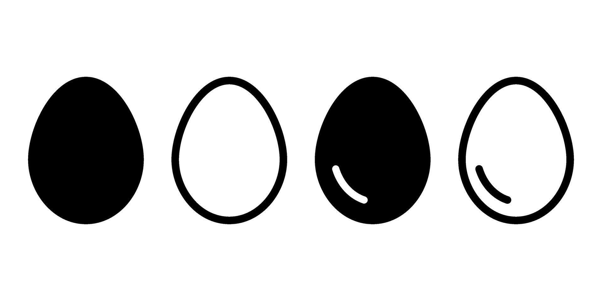 Eggs icons simple design vector