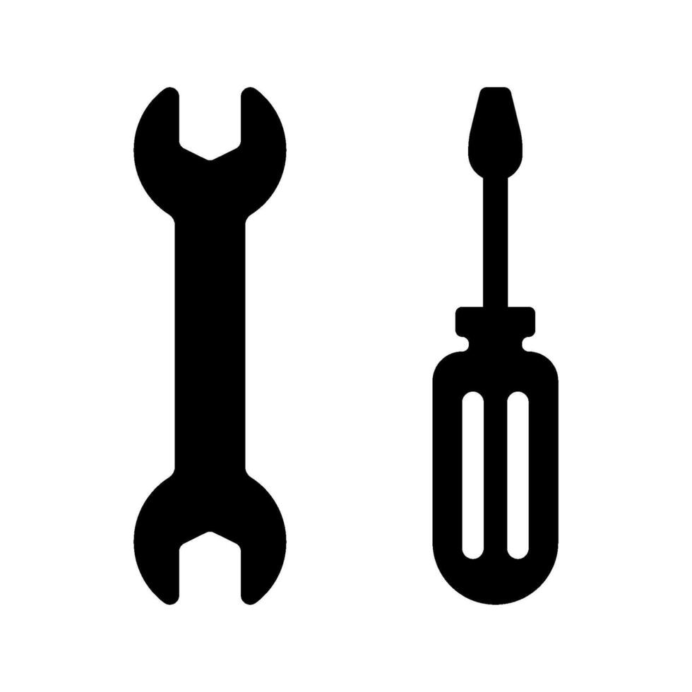 Tools icons symbol silhouette vector