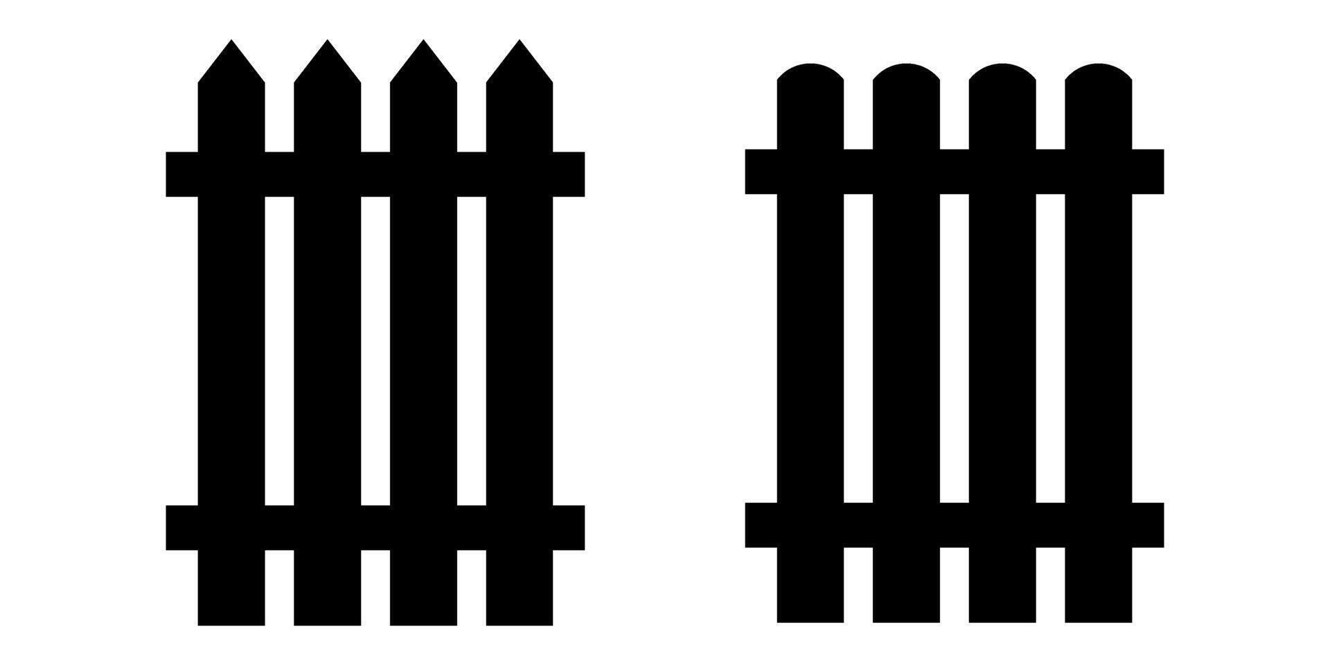 Fence silhouette icons simple design vector