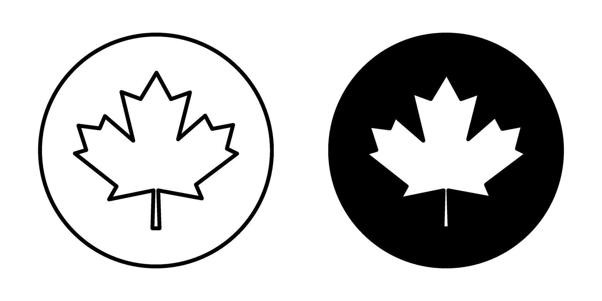 Canada leaf flag icons simple design vector