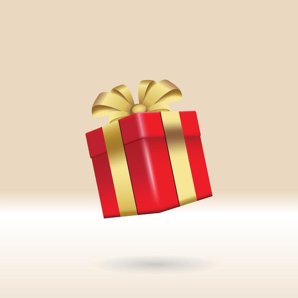 Surprise gift box. Gift box with red ribbon bow. Flat style. Element design for giveaway, surprise, holiday. illustration. stock illustration copy 3 vector