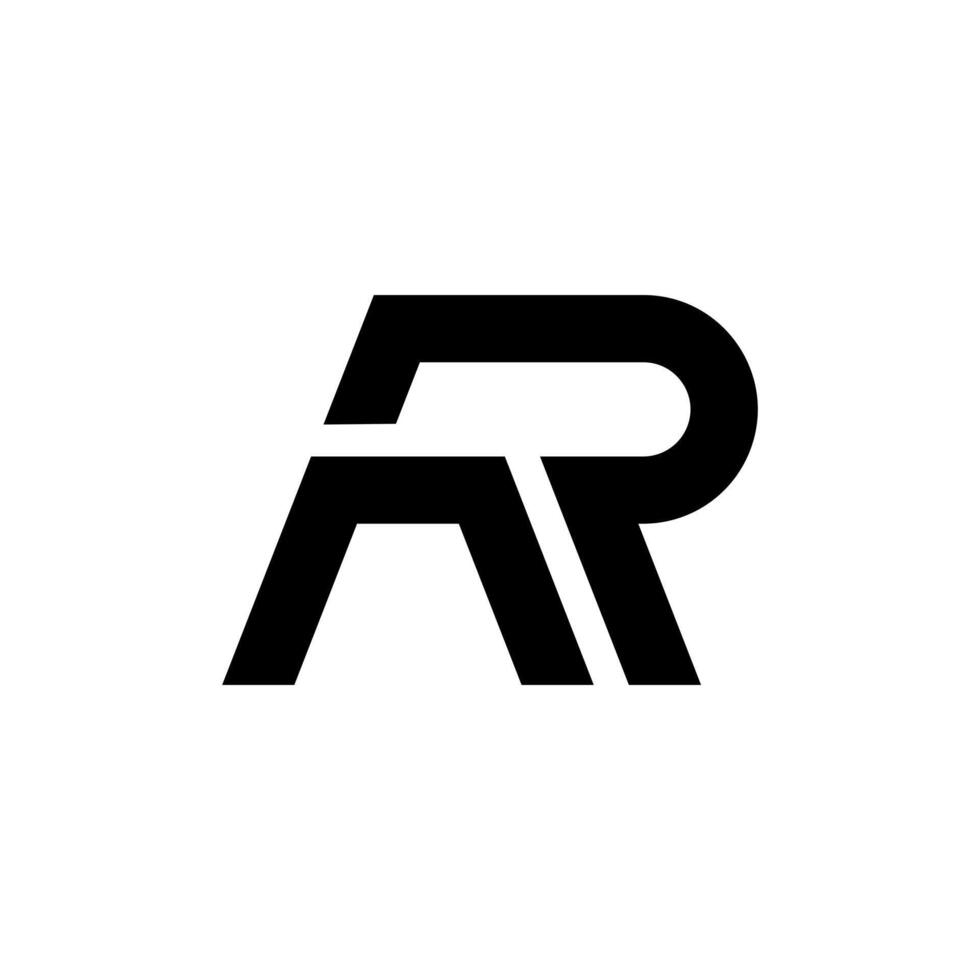 Modern letter Ar or Ap unique shape monogram logo concept design vector
