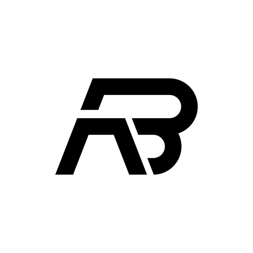 Modern letter Ab or Ba unique shape monogram logo concept design vector
