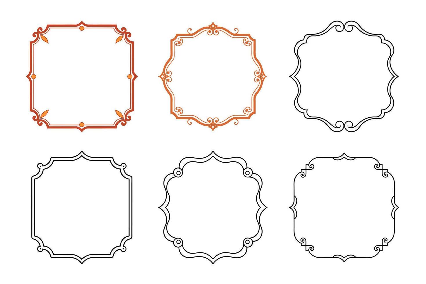 Minimalist Line Art Magnifying Glass Icons on Transparent Background vector