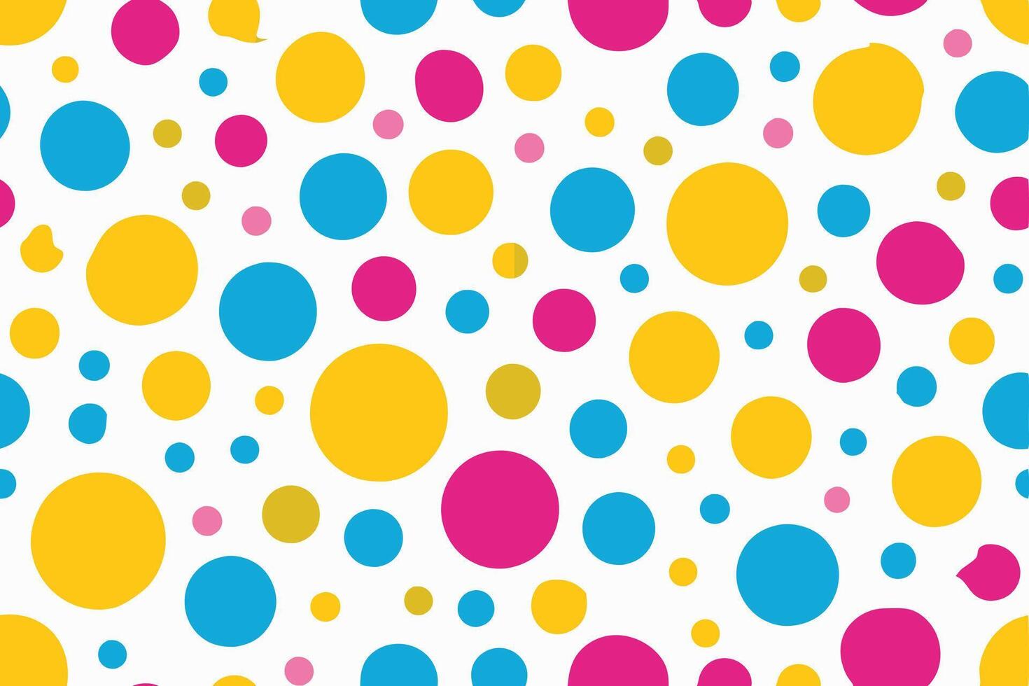 Playful Seamless Pattern with Colorful Dots on White Background Celebration Design vector