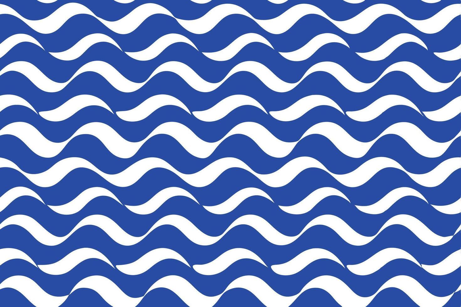Seamless Pattern of Stylized White Waves on Blue Background Ocean Theme Texture vector