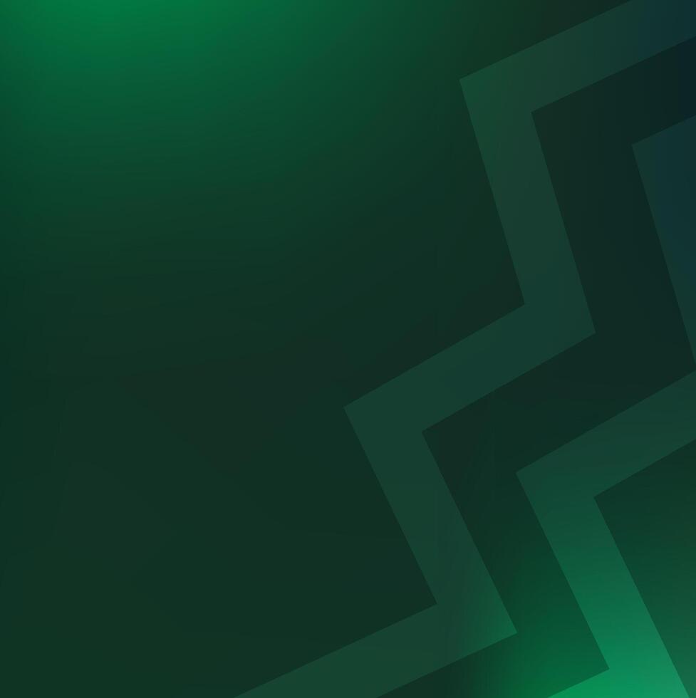 Abstract green gradient color geometric shape line effect background. Wallpaper design vector
