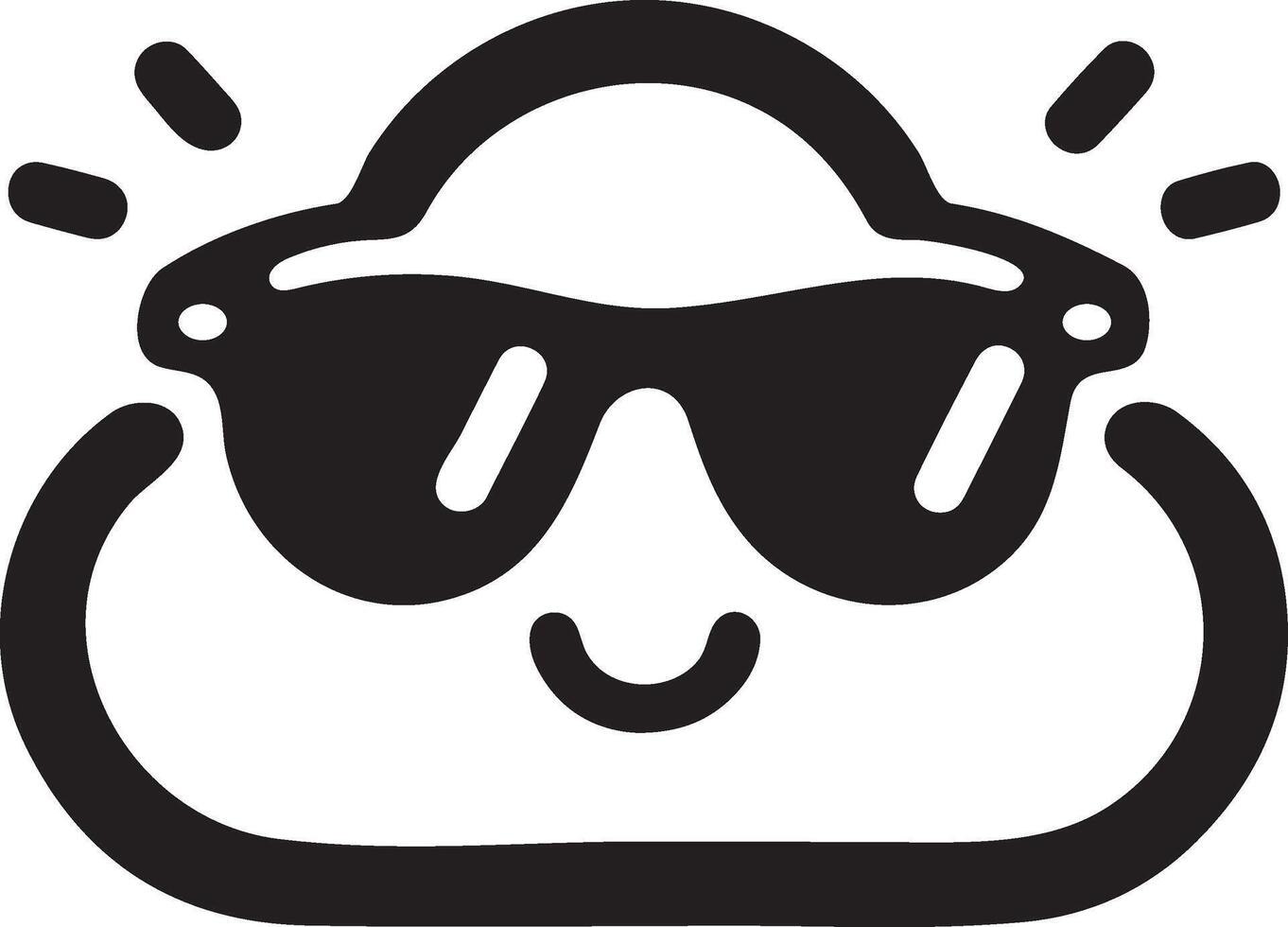 A smiling Cloud with sunglasses vector