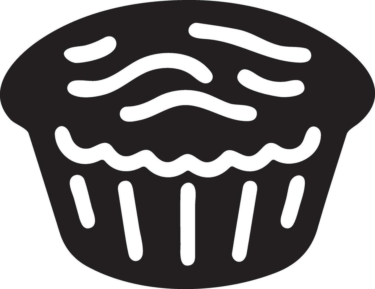 A cupcake silhouette icon. vector