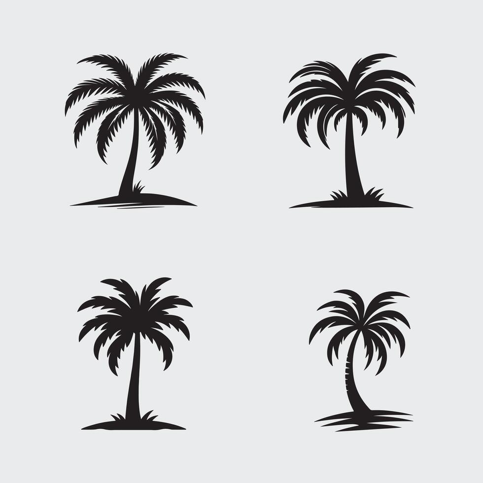 Palm Tree Silhouettes vector