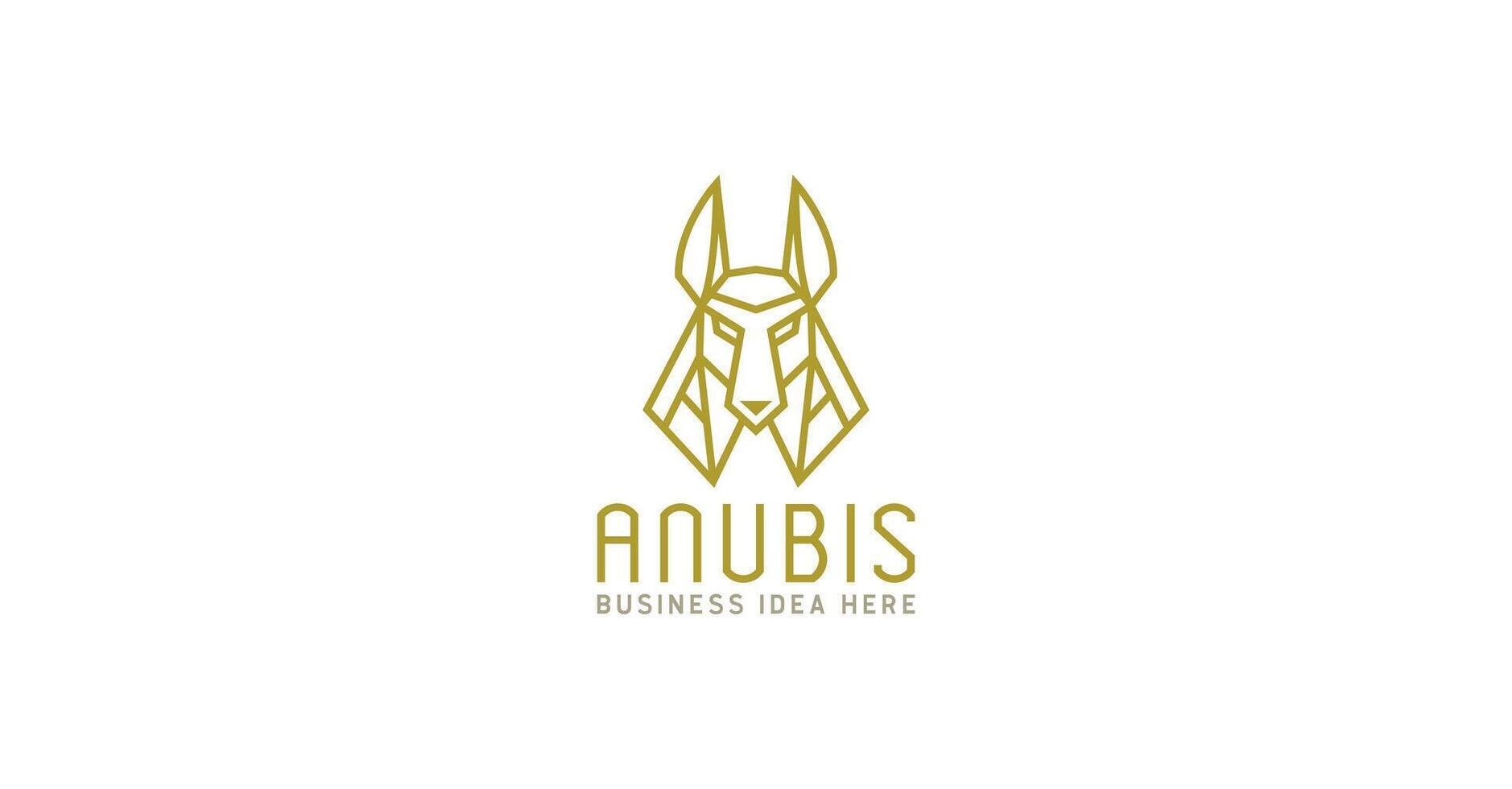 Modern Geometry Ancient Anubis Logo vector