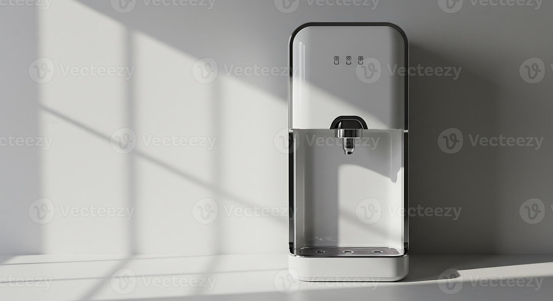 Sleek Modern Water Dispenser in a Sunlit Room photo