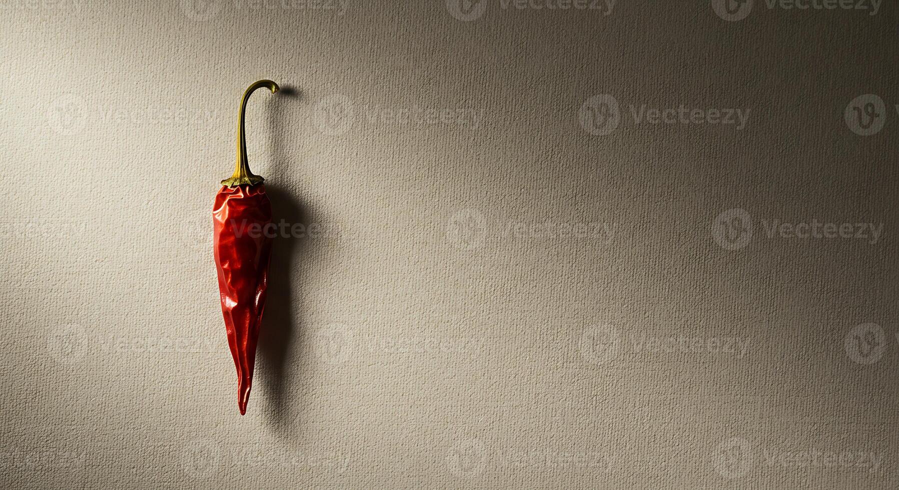 Dried Red Chili Pepper Minimalist Still Life Photography photo