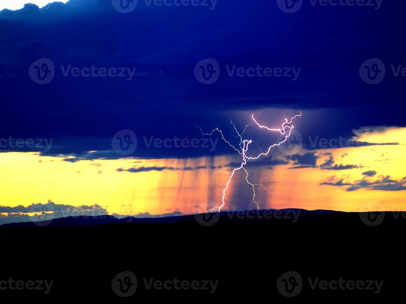 Natural Lightning During Storm HDR Background banner photo