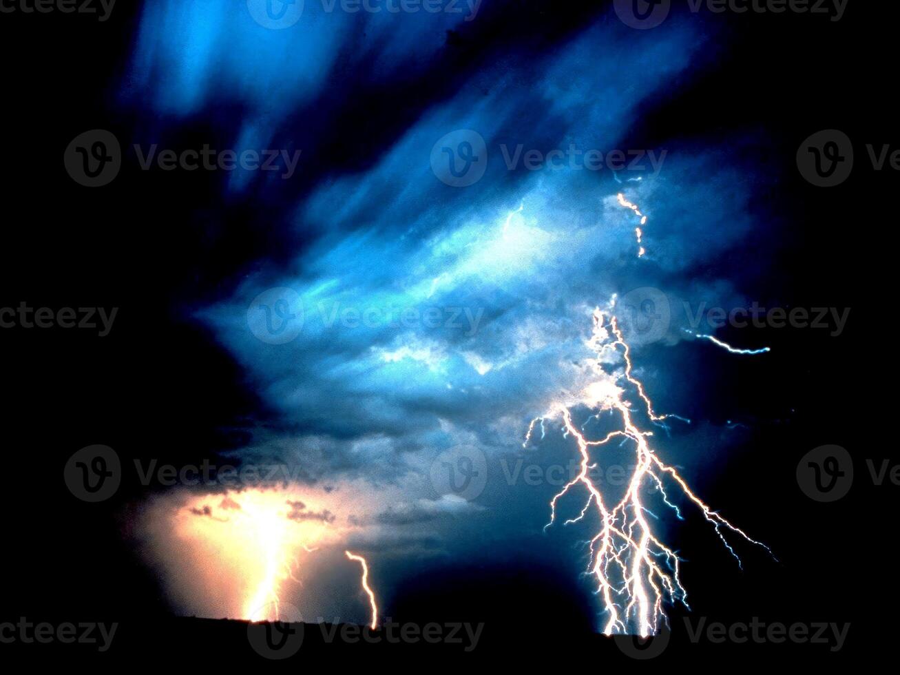 Natural Lightning During Storm HDR Background creative image photo