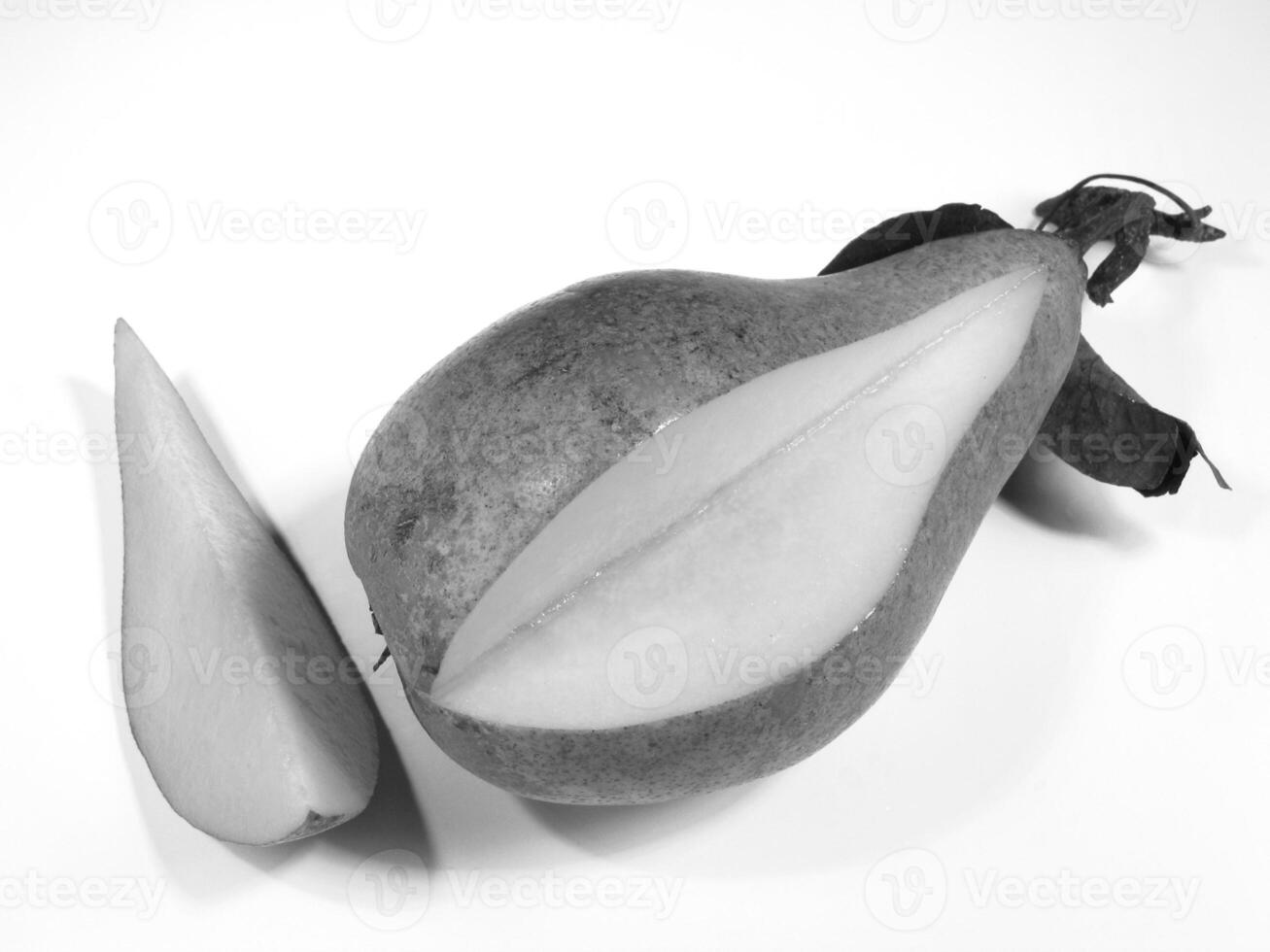 Single Slice of Pear on White Background creative design photo