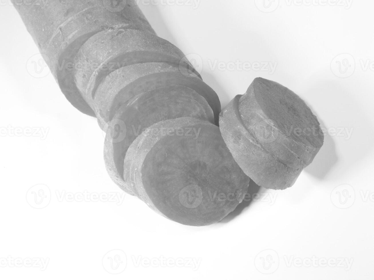 Sliced Carrot on White Background creative background photo