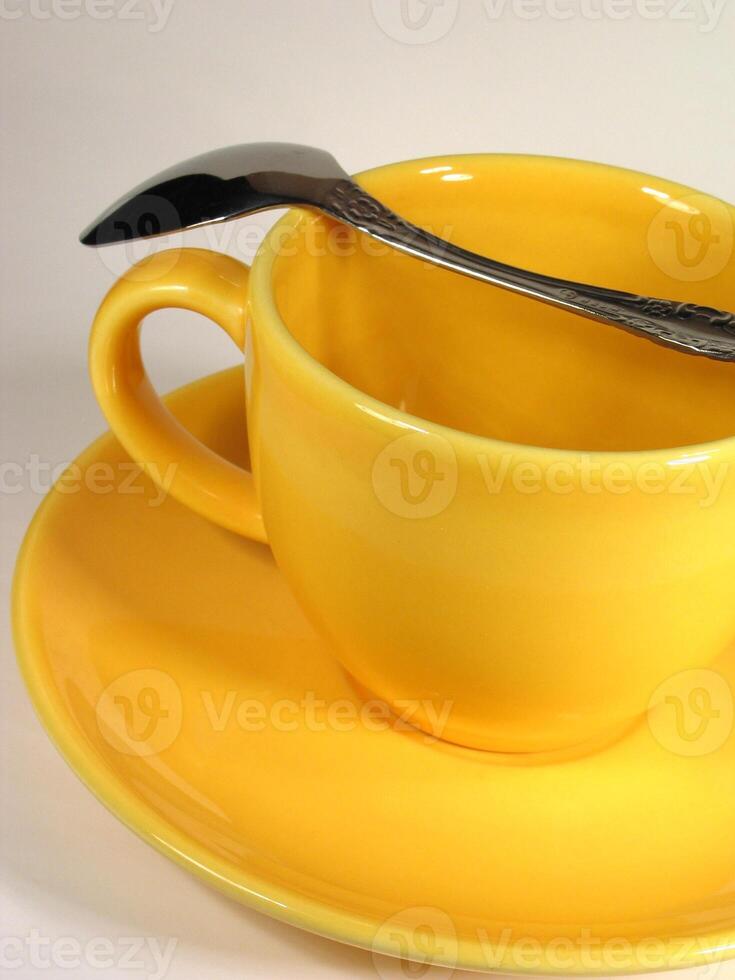 A cup of coffee on a table close view background Version 15 photo