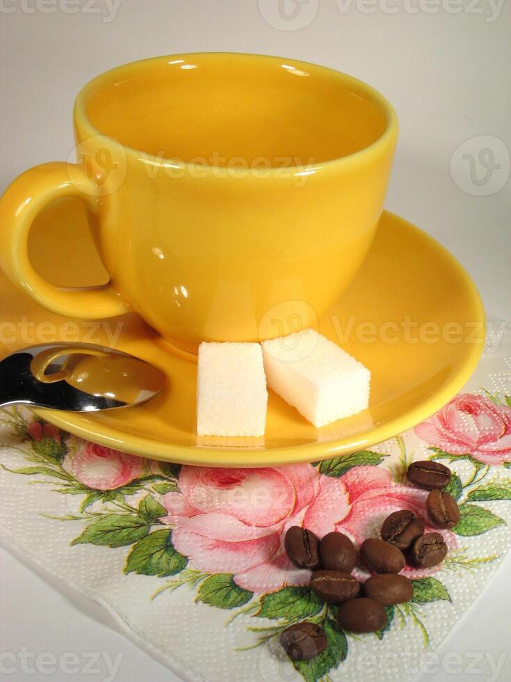 A cup of coffee on a table close view background Version 25 photo