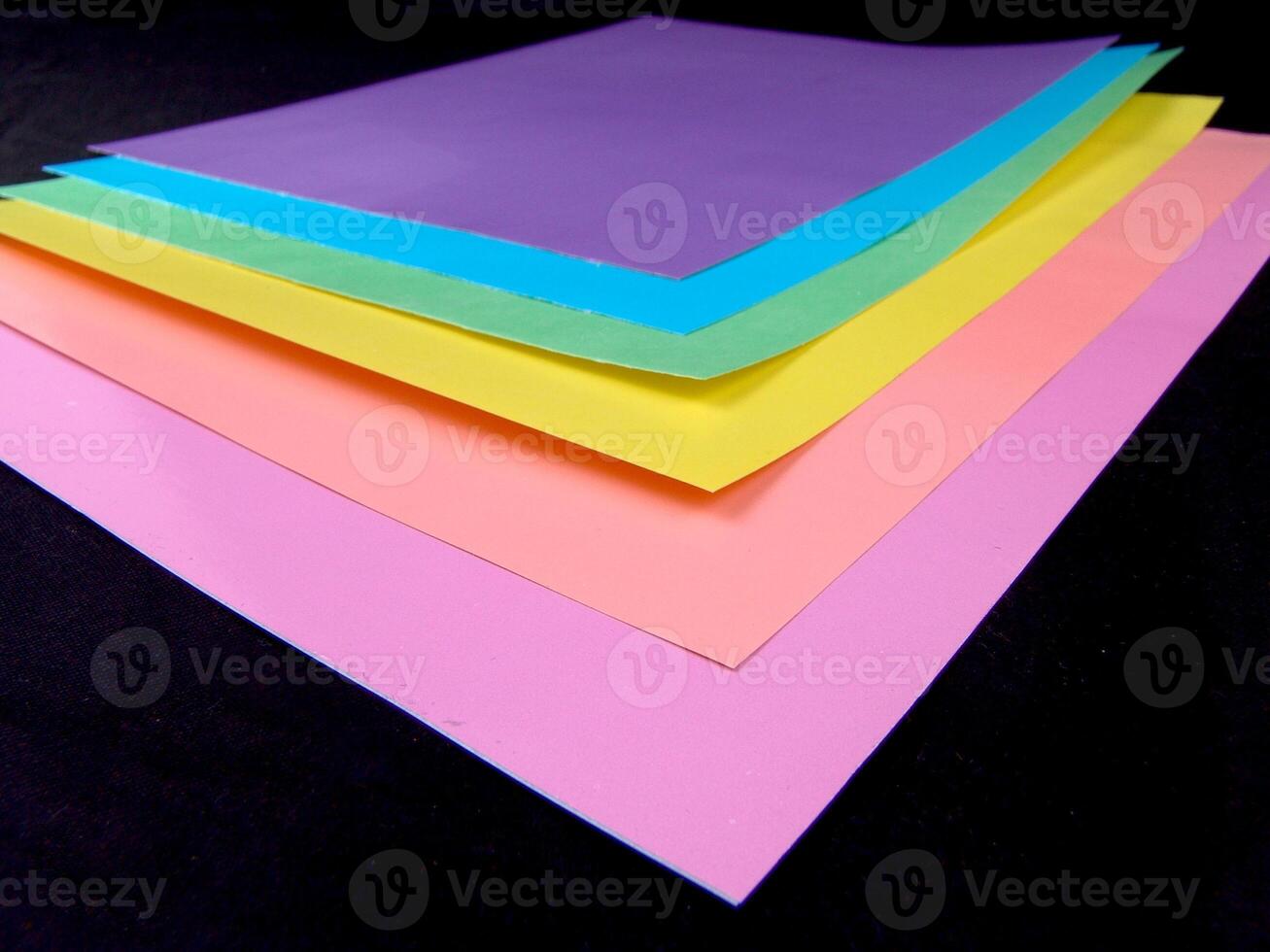 Paper for notes close view background, office supplies for different design purposes photo
