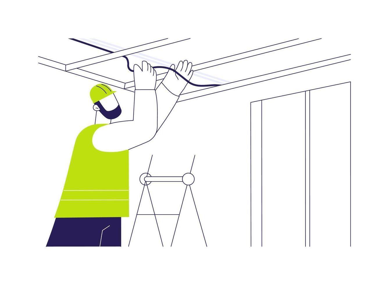 Electrical wiring abstract concept illustration. vector