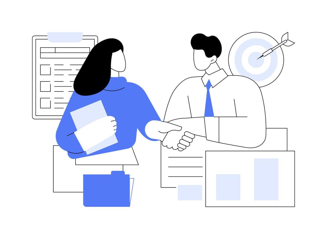 Business partner isolated cartoon illustrations. vector