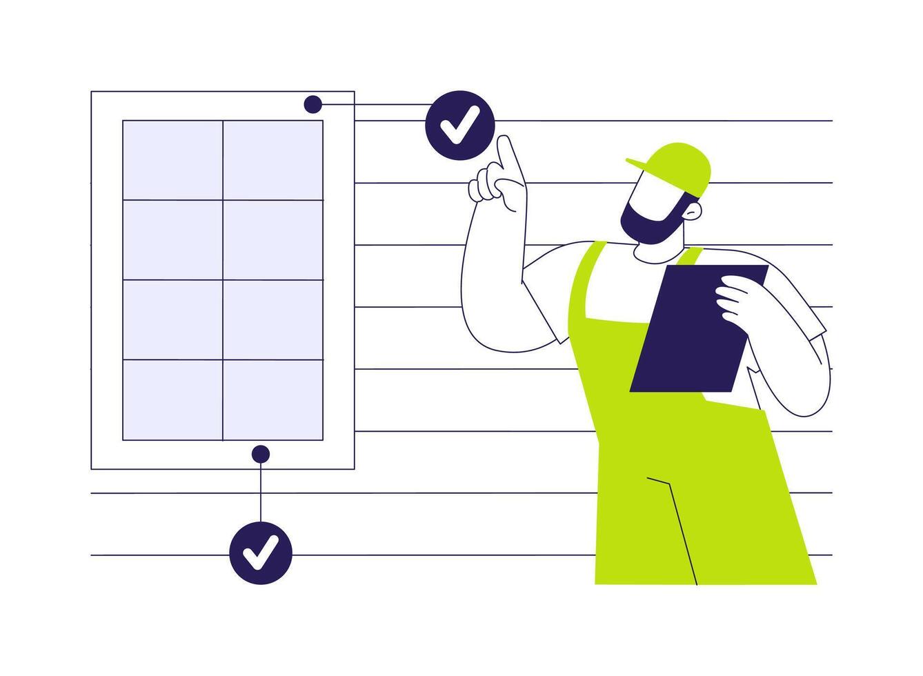 Home inspector abstract concept illustration. vector