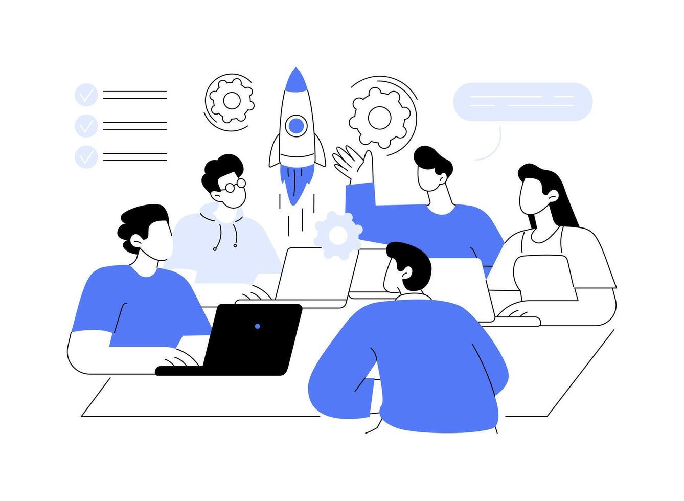 Startup accelerator isolated cartoon illustrations. vector