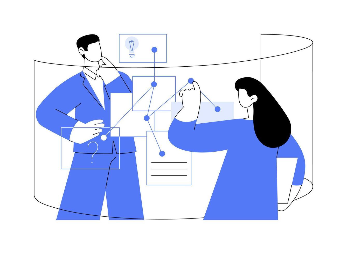 Business idea isolated cartoon illustrations. vector