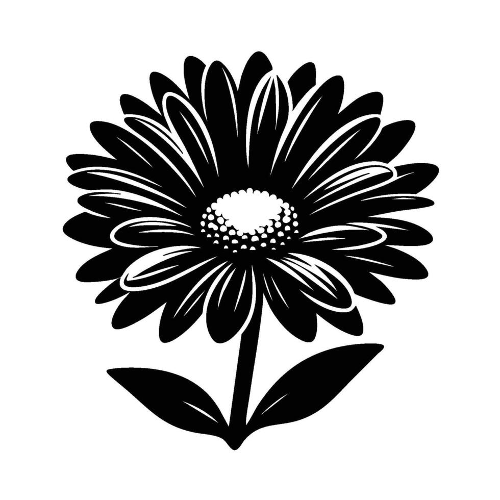 Daffodil flower silhouette vector