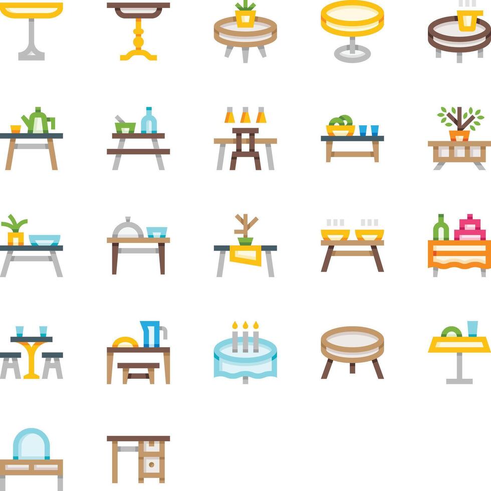 a set of colorful icons depicting various items vector