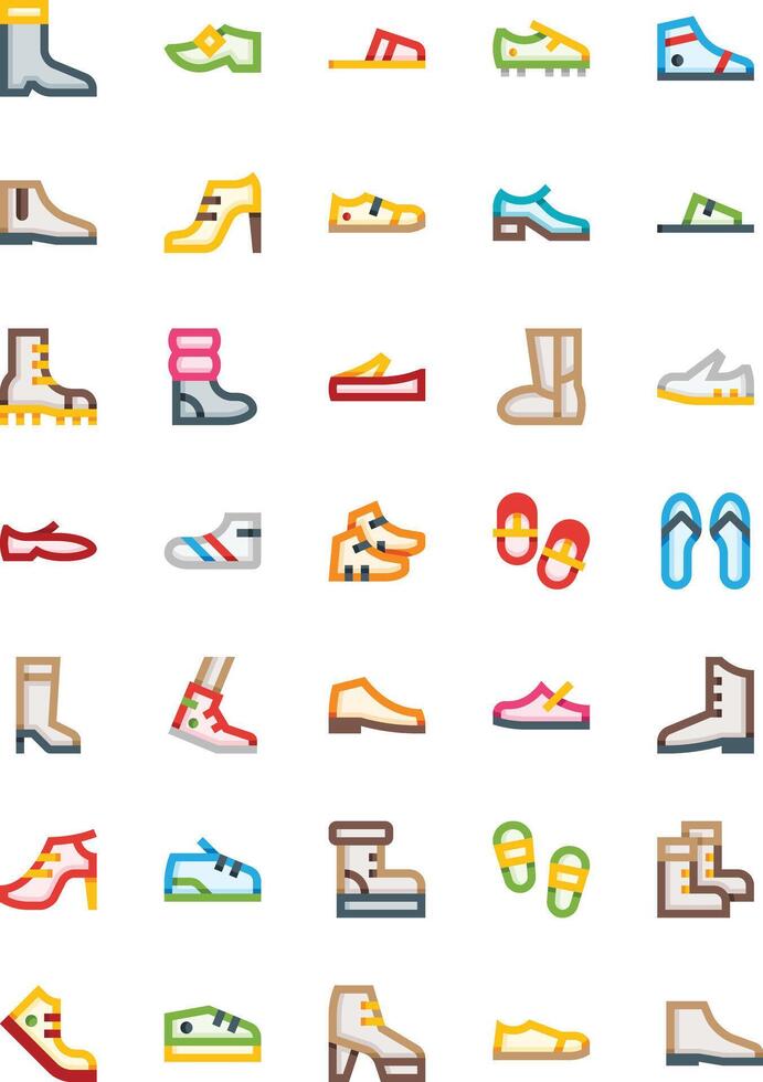 shoes icons set illustration vector