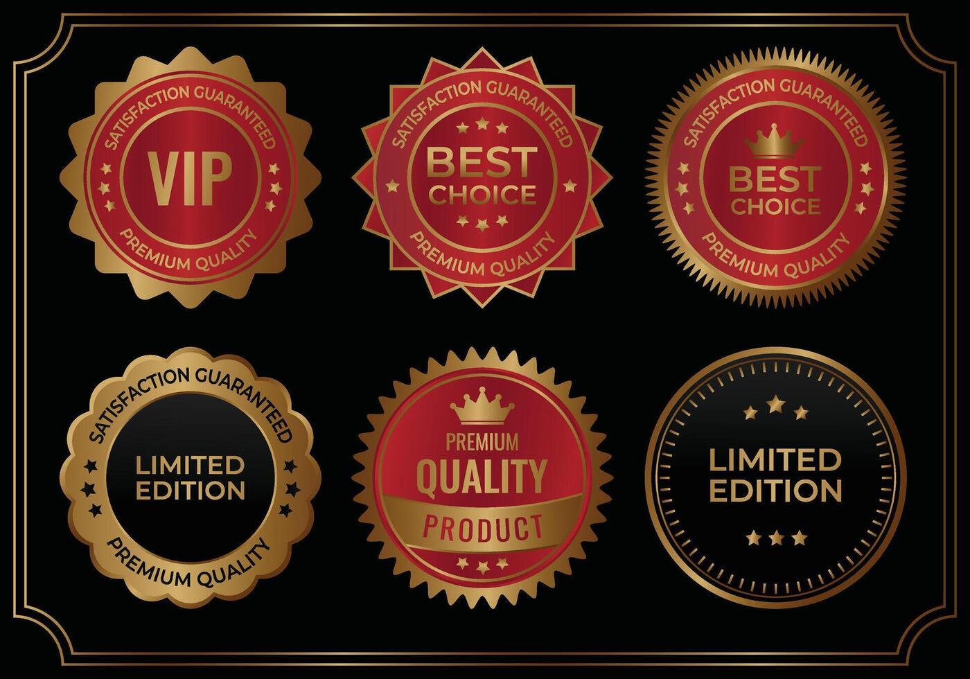 Premium Quality Product Badges for Design vector