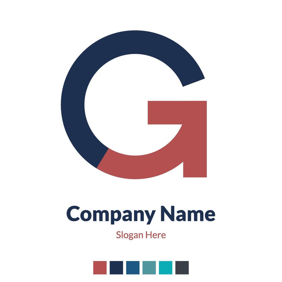 Letter G Logo for Company, Shows Growth Value. Stroke Editable. EPS 10 vector