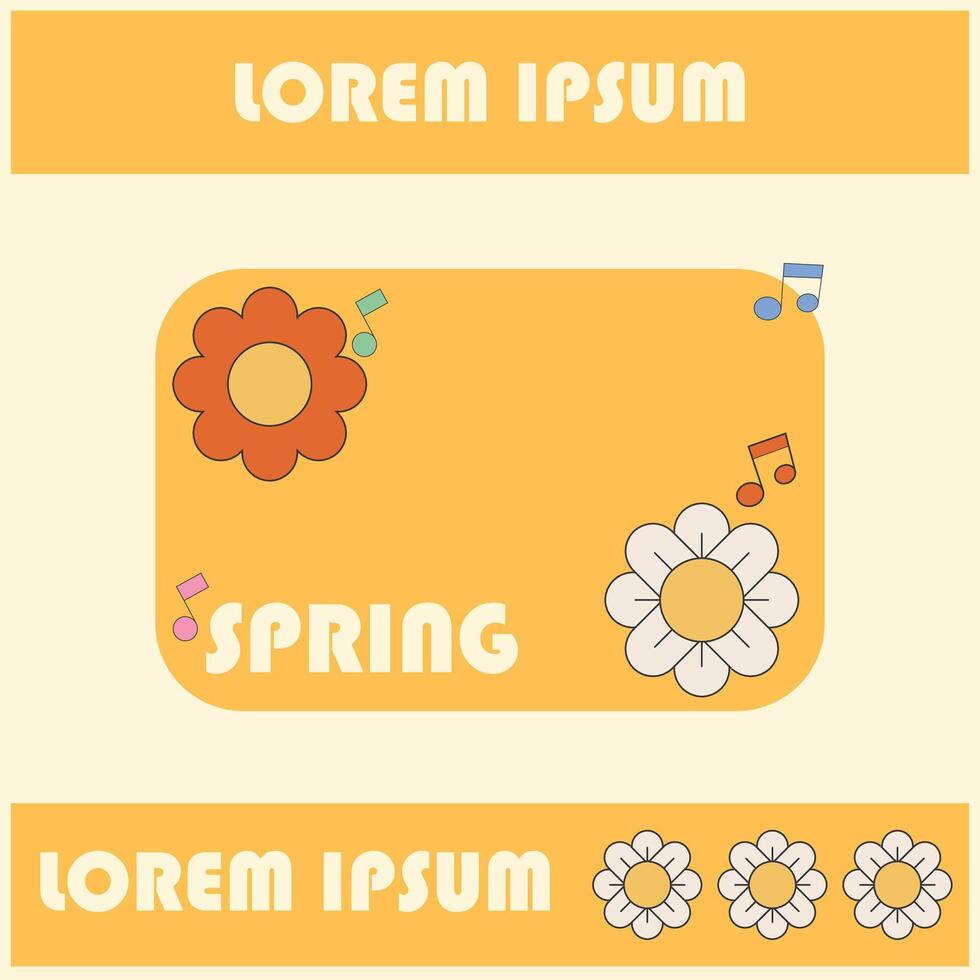 Spring design template copy space for ads vector