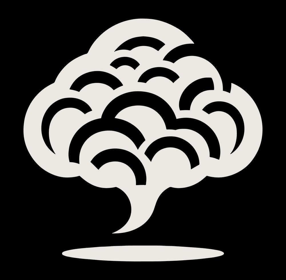 Black and white logo of a cloud vector