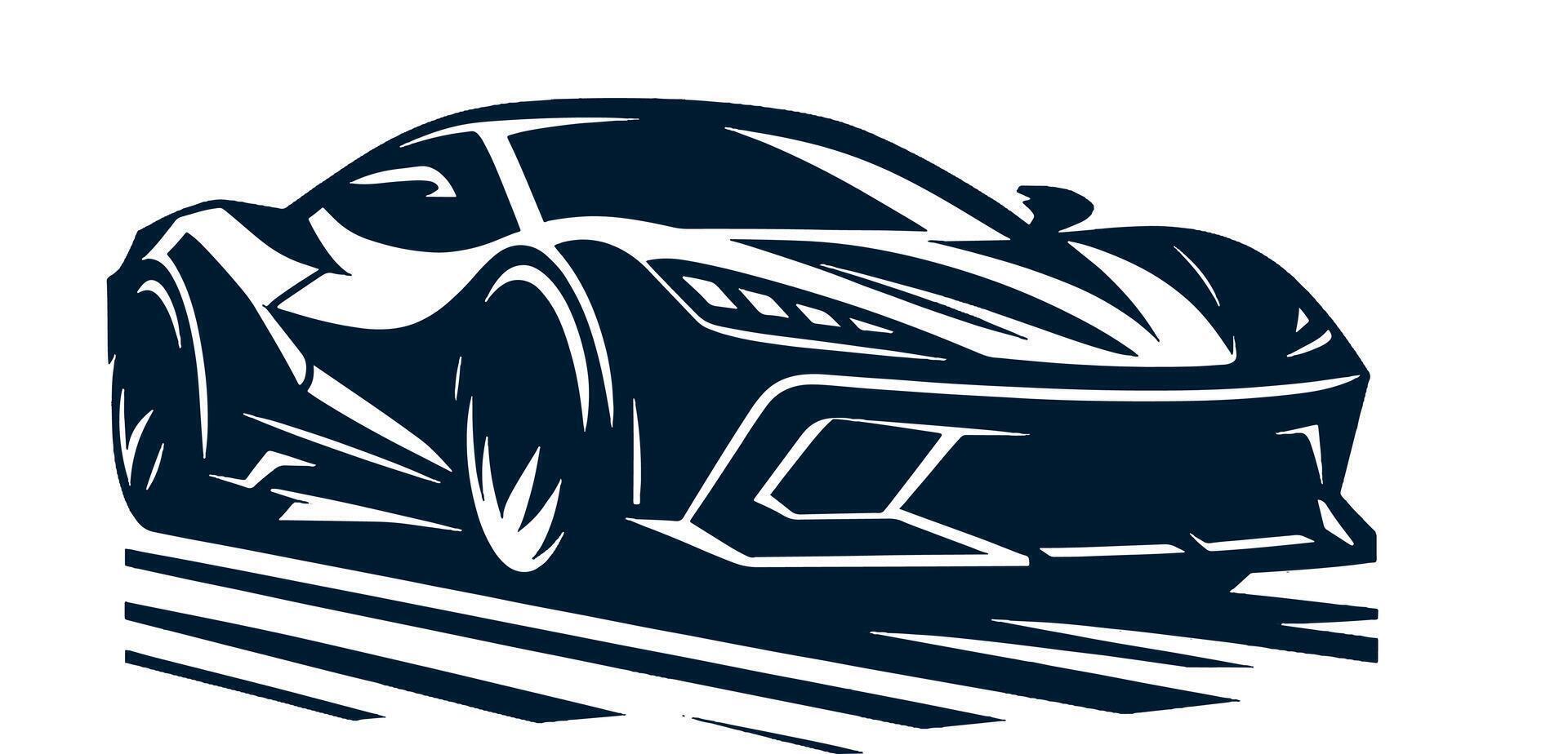 A racing car on the track, with a white background vector