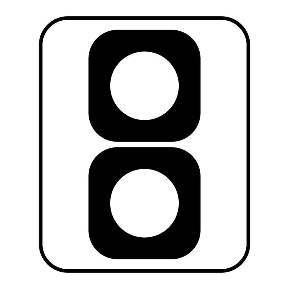 Speaker semi glyph icon style vector