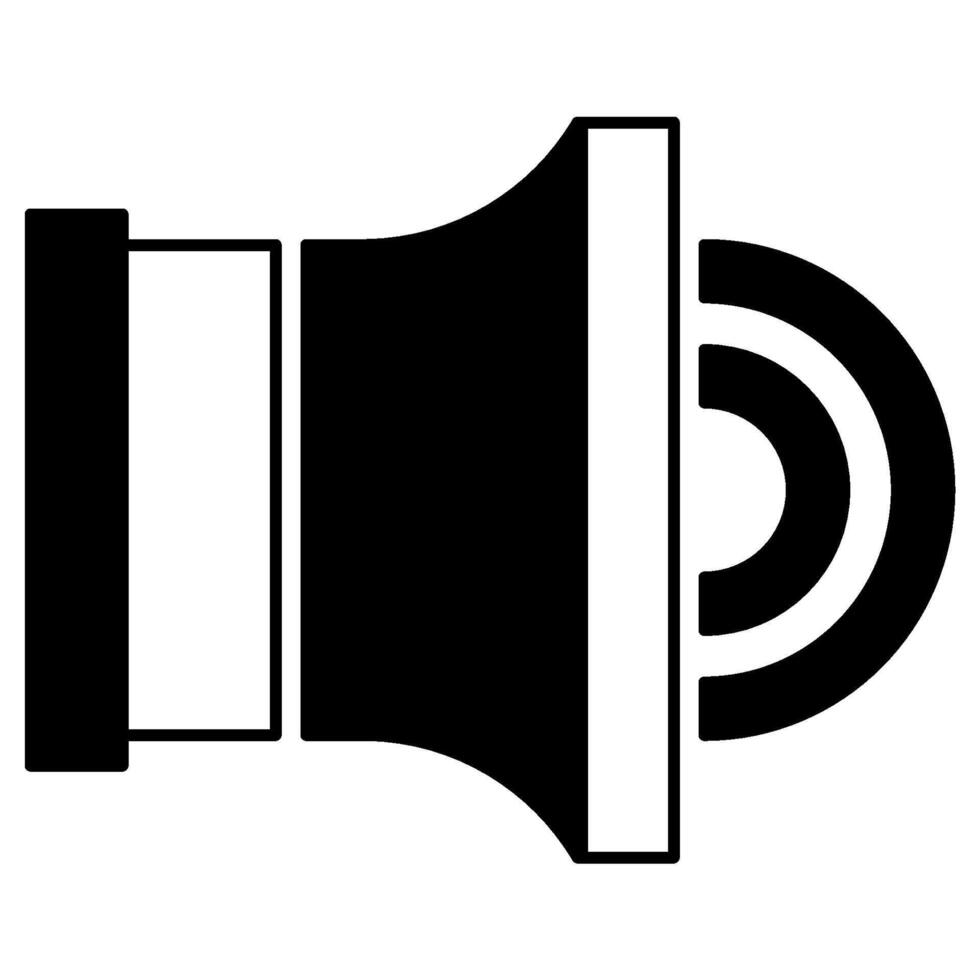 Audio semi glyph icon style vector