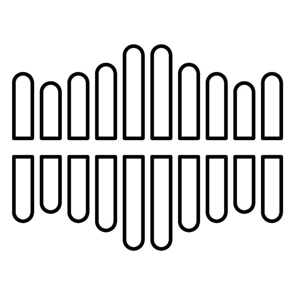 Soundwave outline icon style vector