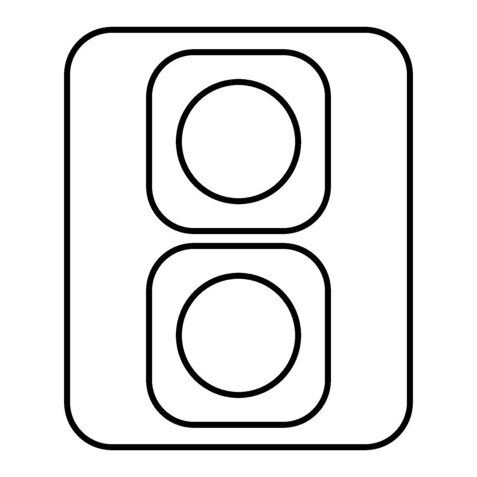 Speaker Outline icon style vector