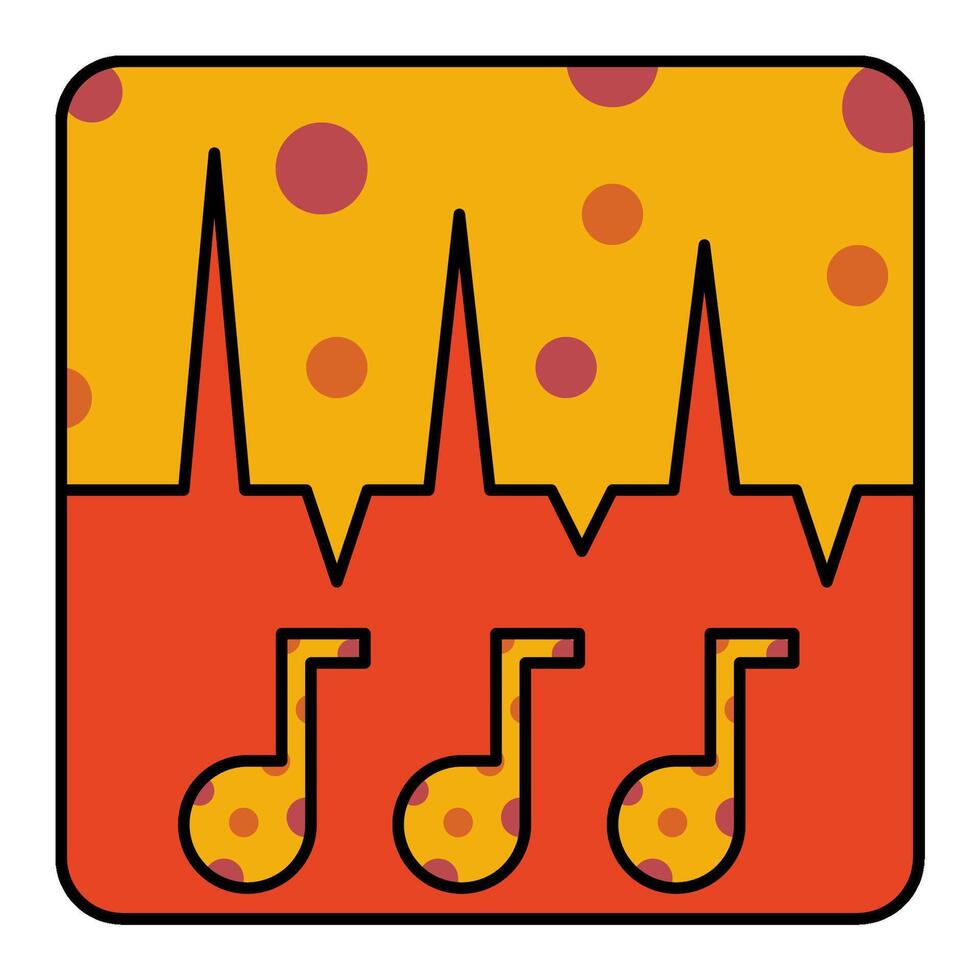Frequency filled outline icon style vector