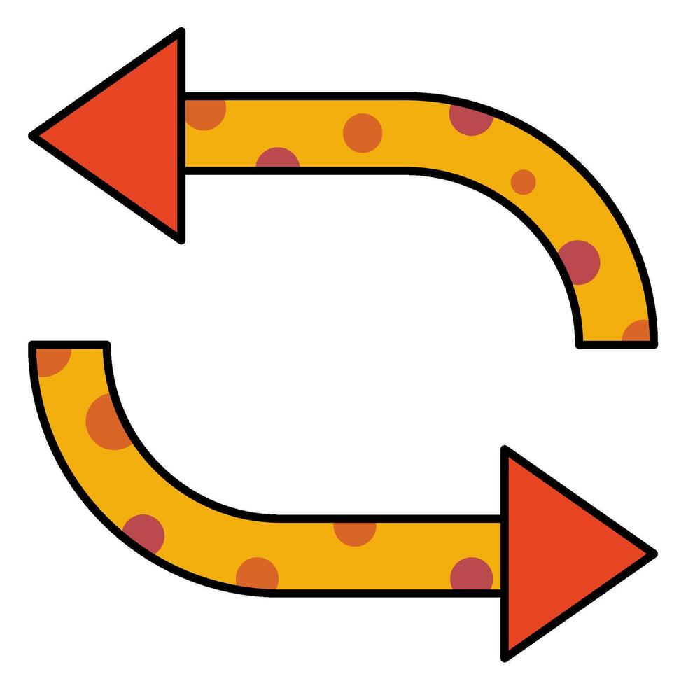 Repeat filled outline icon style vector